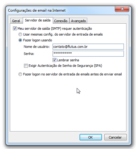 Para adicionar uma conta de email no Outlook - mais configurações